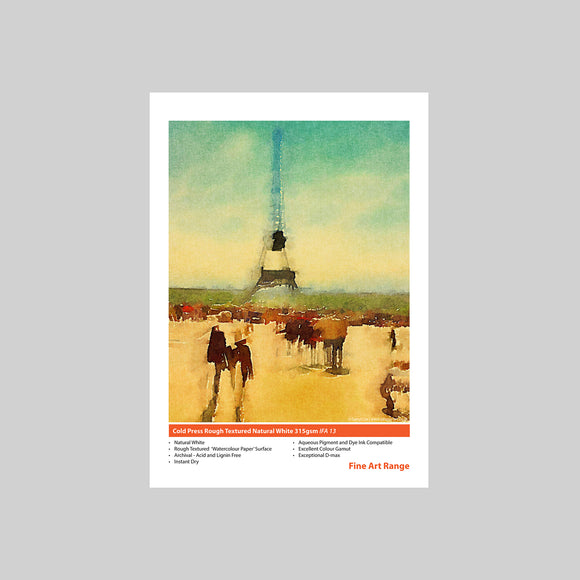 Innova Cold Press Rough Textured Natural White 315gsm