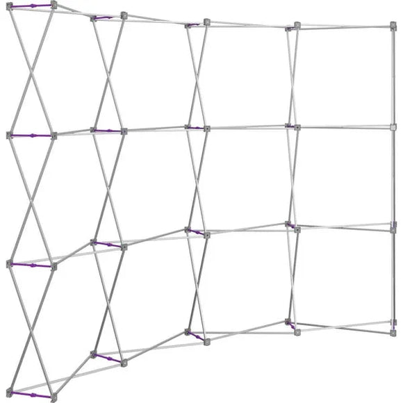 HopUp 10ft Curved Full Height Tension Fabric Display with Fitted Graphic