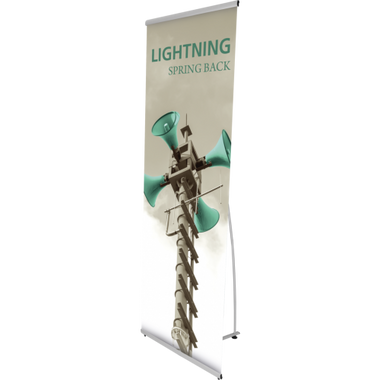 Lightning Spring Back Banner Stand